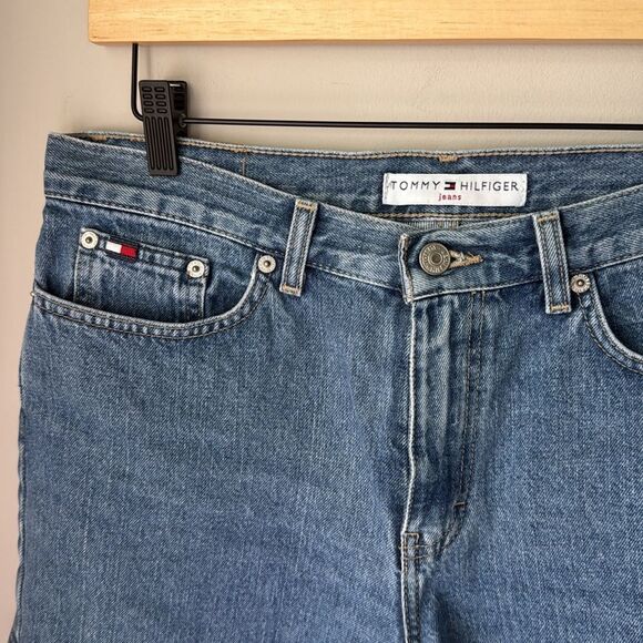 Tommy Hilfiger New Vintage High Waist Boyfriend Denim Y2K Shorts - Picture 2 of 6